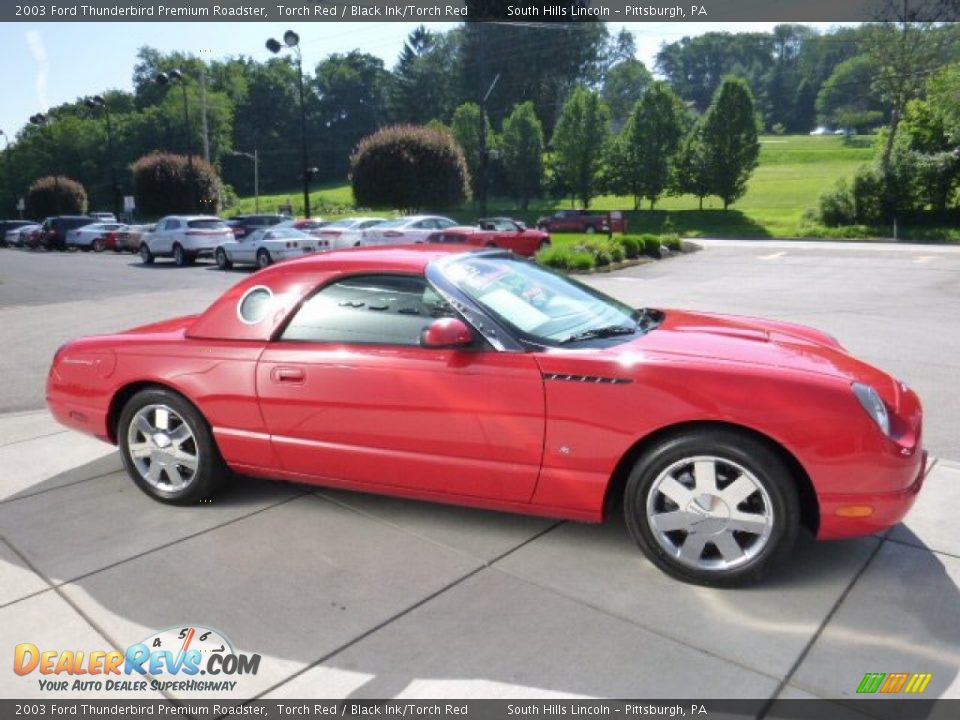 2003 Ford Thunderbird Premium Roadster Torch Red / Black Ink/Torch Red Photo #6