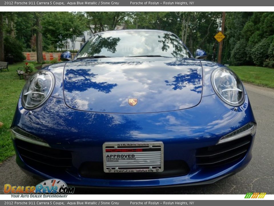 2012 Porsche 911 Carrera S Coupe Aqua Blue Metallic / Stone Grey Photo #2