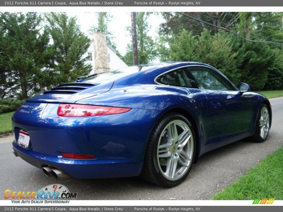 2012 Porsche 911 Carrera S Coupe Aqua Blue Metallic / Stone Grey Photo #6