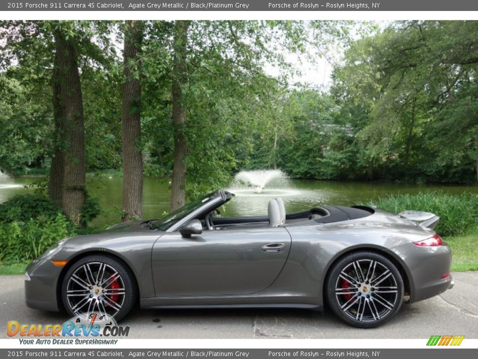 Agate Grey Metallic 2015 Porsche 911 Carrera 4S Cabriolet Photo #3