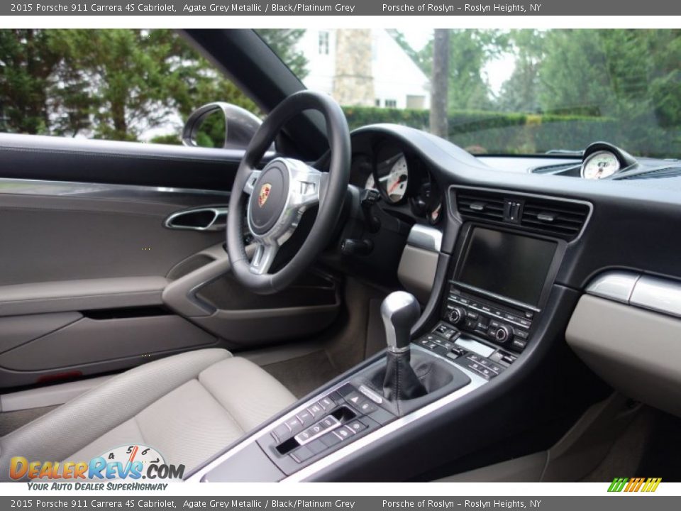 2015 Porsche 911 Carrera 4S Cabriolet Agate Grey Metallic / Black/Platinum Grey Photo #22