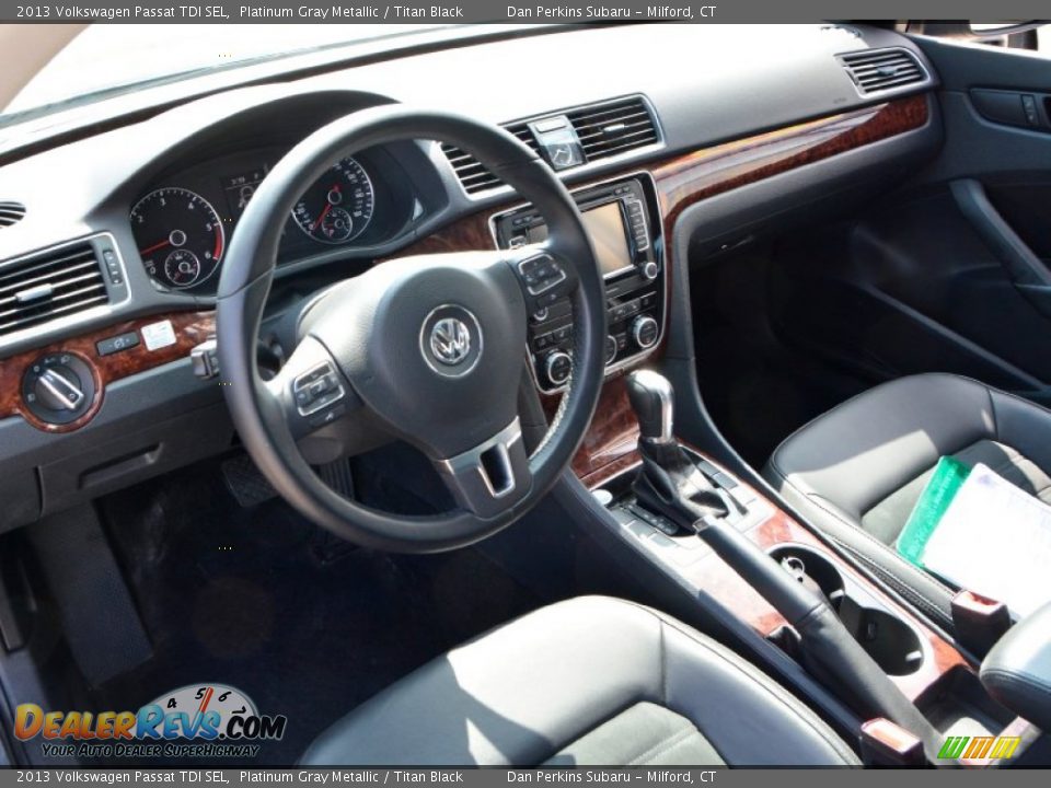 2013 Volkswagen Passat TDI SEL Platinum Gray Metallic / Titan Black Photo #6