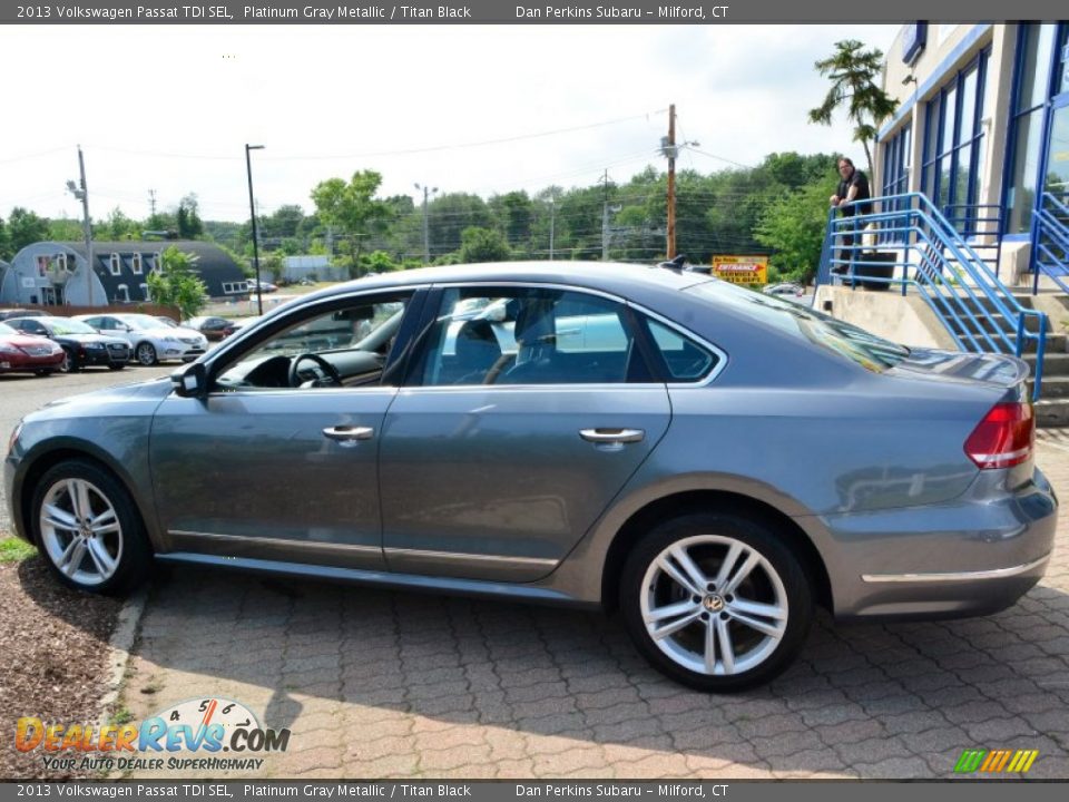 2013 Volkswagen Passat TDI SEL Platinum Gray Metallic / Titan Black Photo #11