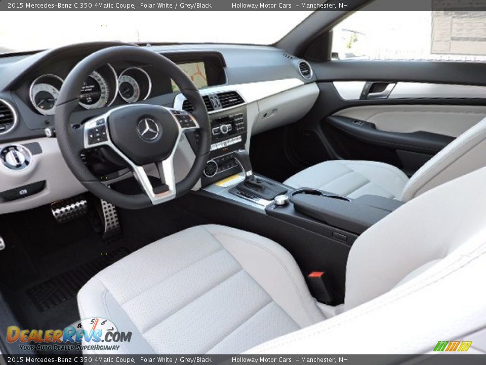 Grey/Black Interior - 2015 Mercedes-Benz C 350 4Matic Coupe Photo #10