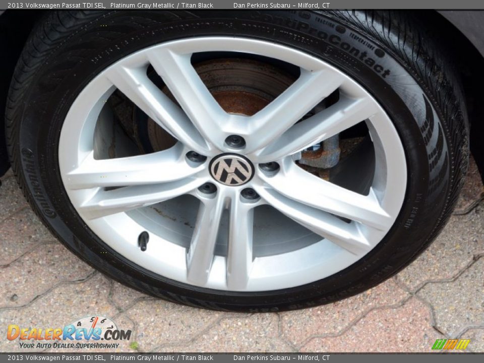 2013 Volkswagen Passat TDI SEL Platinum Gray Metallic / Titan Black Photo #23
