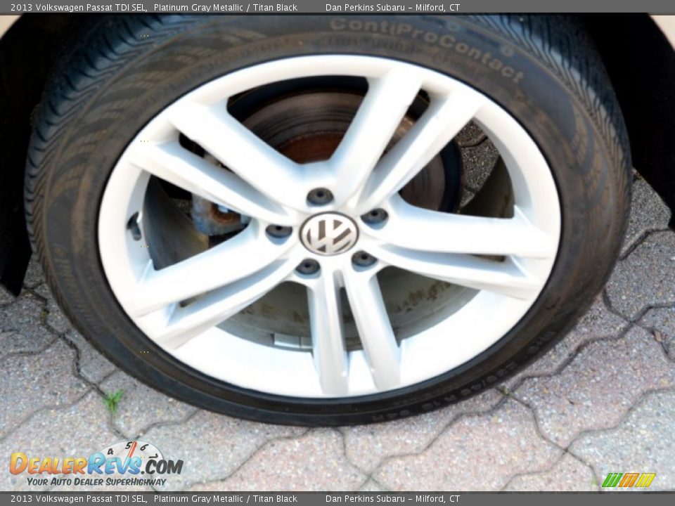 2013 Volkswagen Passat TDI SEL Platinum Gray Metallic / Titan Black Photo #25