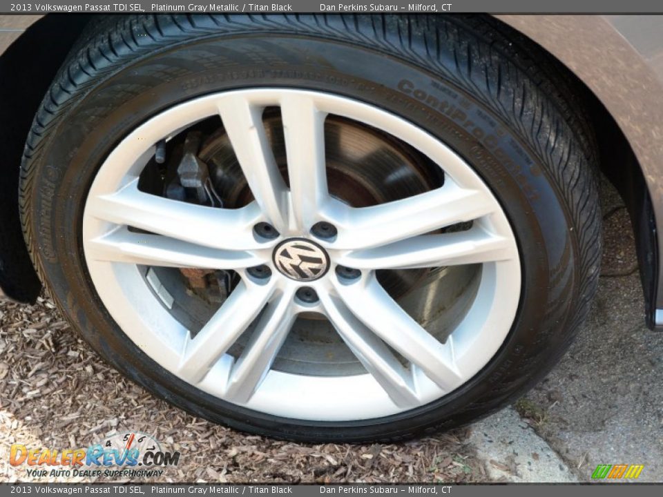 2013 Volkswagen Passat TDI SEL Platinum Gray Metallic / Titan Black Photo #26