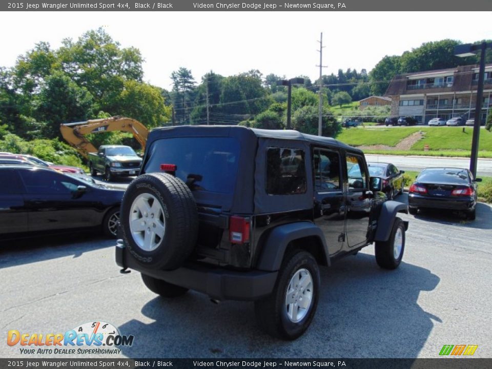 2015 Jeep Wrangler Unlimited Sport 4x4 Black / Black Photo #3