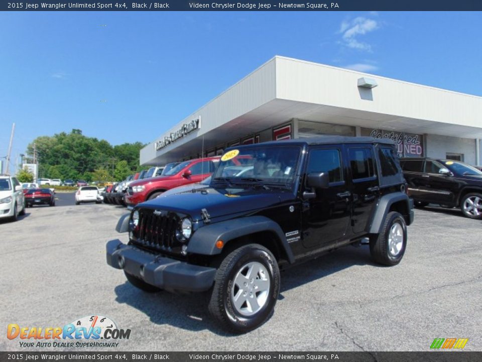 2015 Jeep Wrangler Unlimited Sport 4x4 Black / Black Photo #7