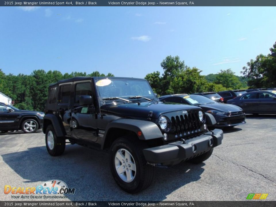 2015 Jeep Wrangler Unlimited Sport 4x4 Black / Black Photo #9