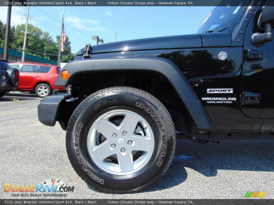 2015 Jeep Wrangler Unlimited Sport 4x4 Black / Black Photo #11