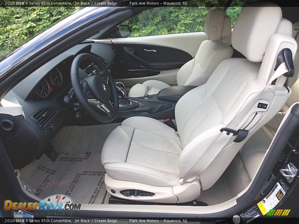 Cream Beige Interior - 2010 BMW 6 Series 650i Convertible Photo #16
