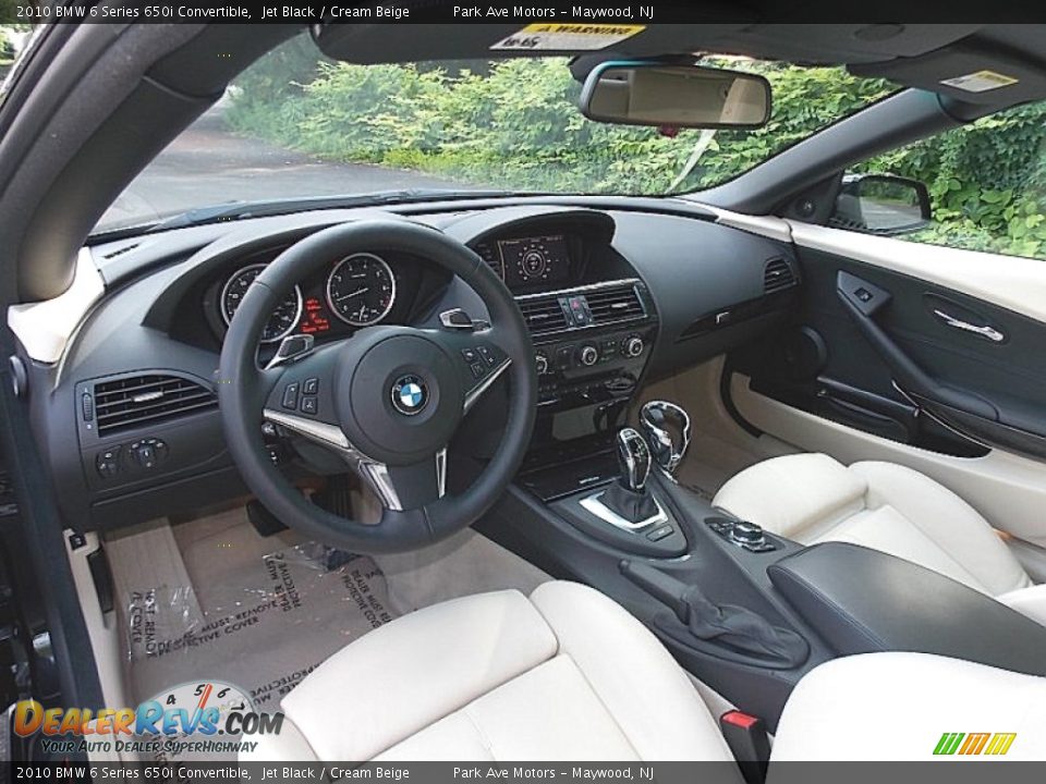 Cream Beige Interior - 2010 BMW 6 Series 650i Convertible Photo #17