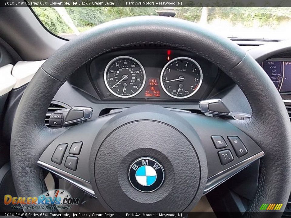 2010 BMW 6 Series 650i Convertible Steering Wheel Photo #27