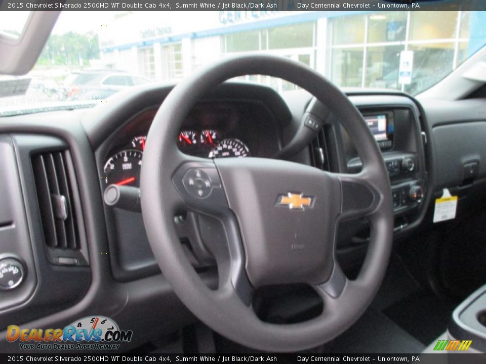 2015 Chevrolet Silverado 2500HD WT Double Cab 4x4 Summit White / Jet Black/Dark Ash Photo #14