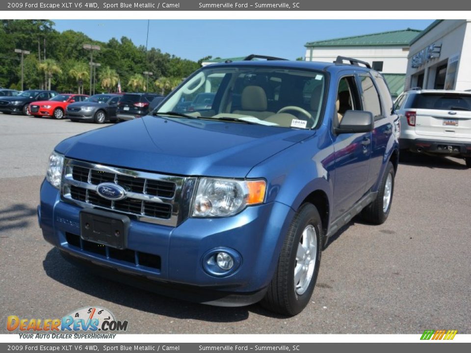 2009 Ford Escape XLT V6 4WD Sport Blue Metallic / Camel Photo #2
