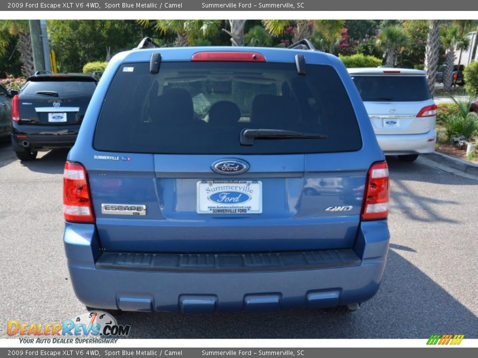 2009 Ford Escape XLT V6 4WD Sport Blue Metallic / Camel Photo #6