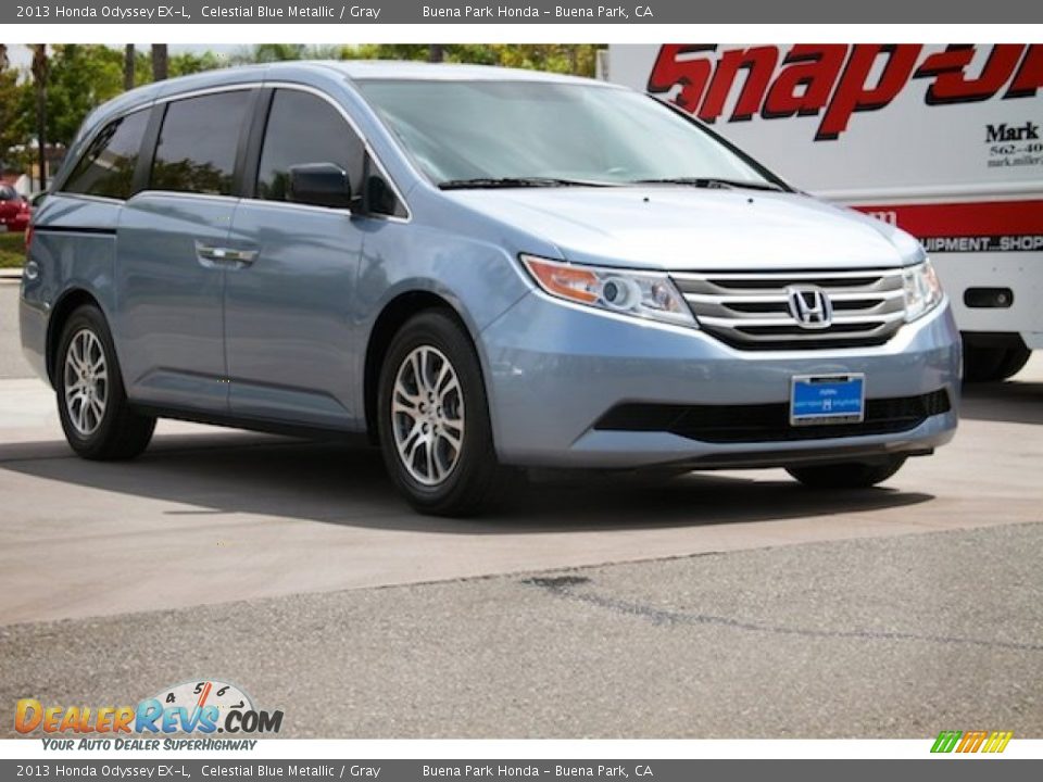 2013 Honda Odyssey EX-L Celestial Blue Metallic / Gray Photo #1