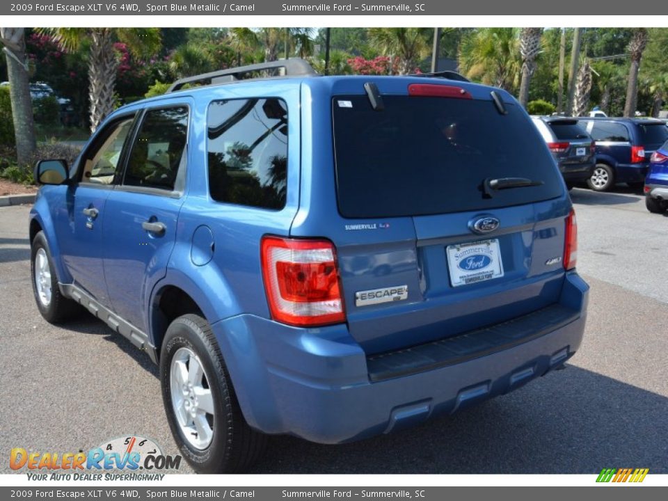 2009 Ford Escape XLT V6 4WD Sport Blue Metallic / Camel Photo #7