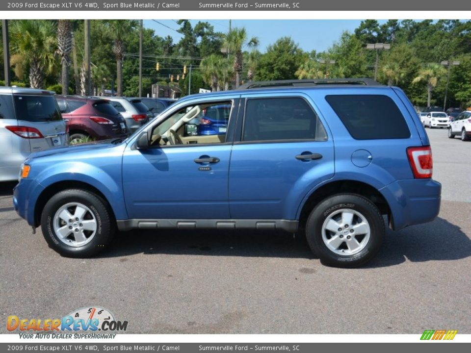 2009 Ford Escape XLT V6 4WD Sport Blue Metallic / Camel Photo #8