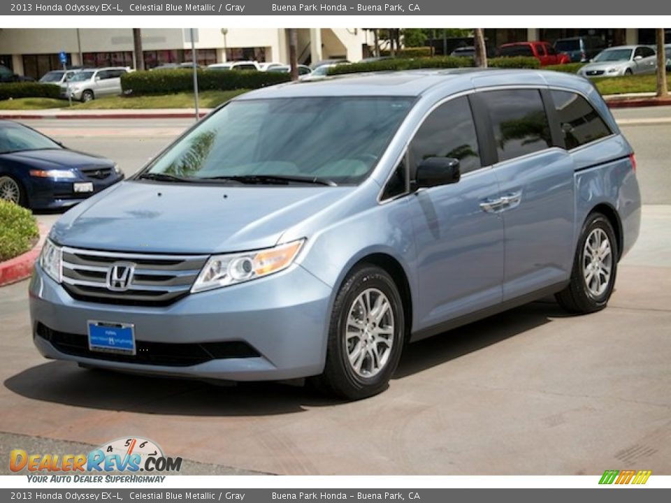 2013 Honda Odyssey EX-L Celestial Blue Metallic / Gray Photo #8
