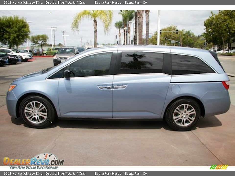 2013 Honda Odyssey EX-L Celestial Blue Metallic / Gray Photo #9