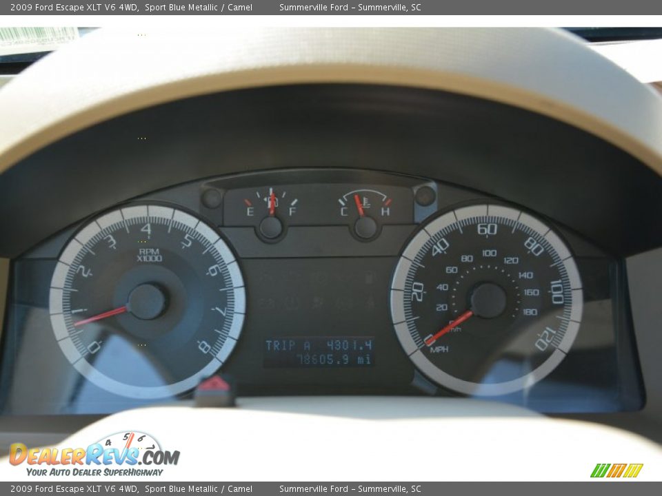 2009 Ford Escape XLT V6 4WD Sport Blue Metallic / Camel Photo #25