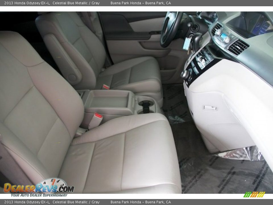 2013 Honda Odyssey EX-L Celestial Blue Metallic / Gray Photo #23