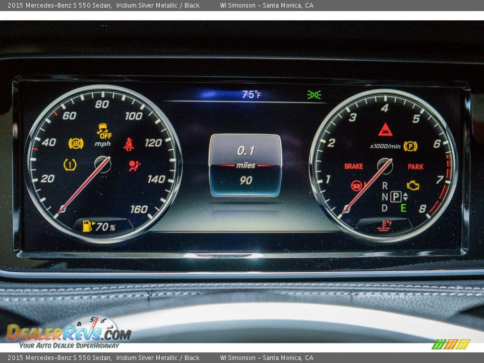 2015 Mercedes-Benz S 550 Sedan Iridium Silver Metallic / Black Photo #7