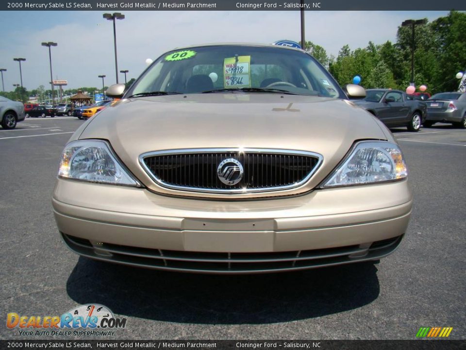 2000 Mercury Sable LS Sedan Harvest Gold Metallic / Medium Parchment Photo #2