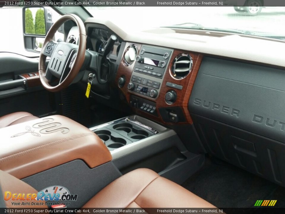2012 Ford F250 Super Duty Lariat Crew Cab 4x4 Golden Bronze Metallic / Black Photo #23