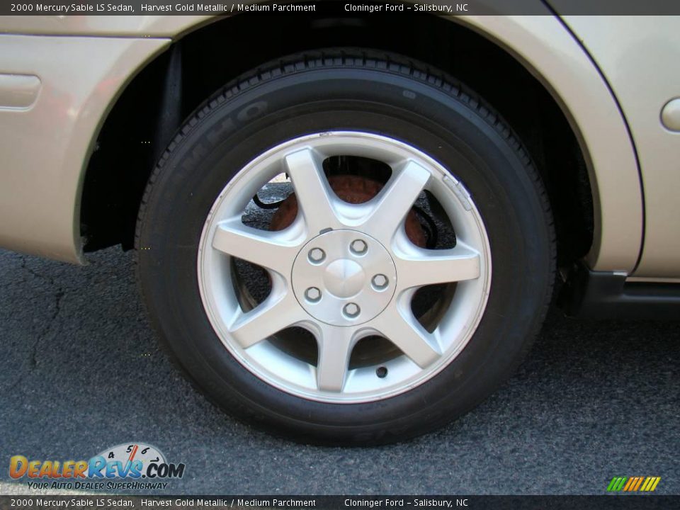 2000 Mercury Sable LS Sedan Harvest Gold Metallic / Medium Parchment Photo #9