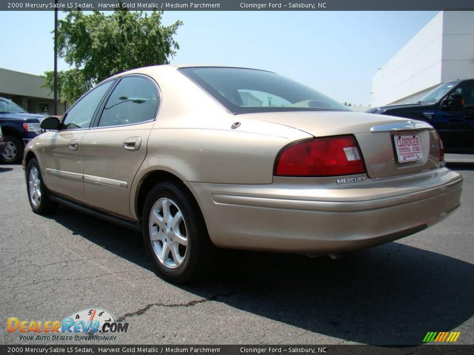 2000 Mercury Sable LS Sedan Harvest Gold Metallic / Medium Parchment Photo #20