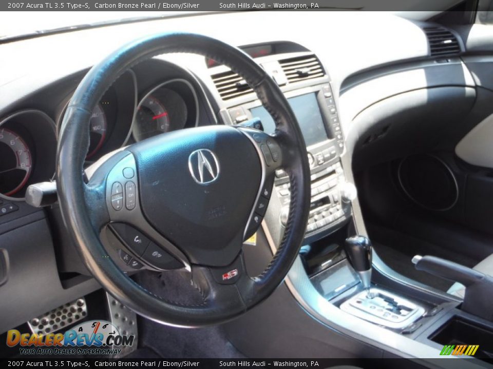 2007 Acura TL 3.5 Type-S Carbon Bronze Pearl / Ebony/Silver Photo #18