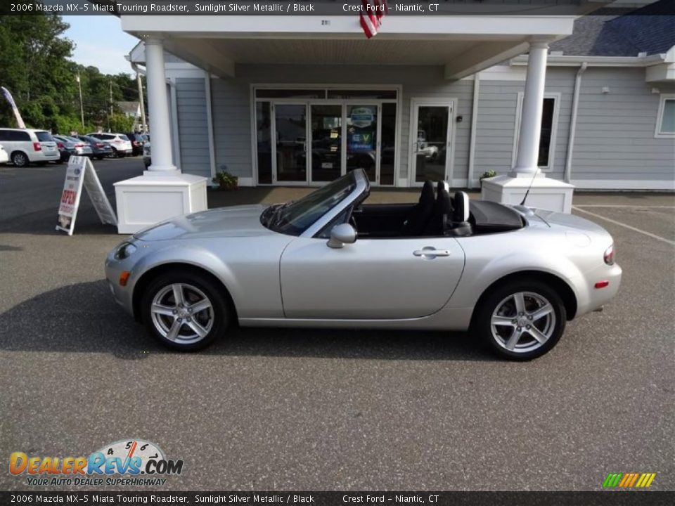 2006 Mazda MX-5 Miata Touring Roadster Sunlight Silver Metallic / Black Photo #4