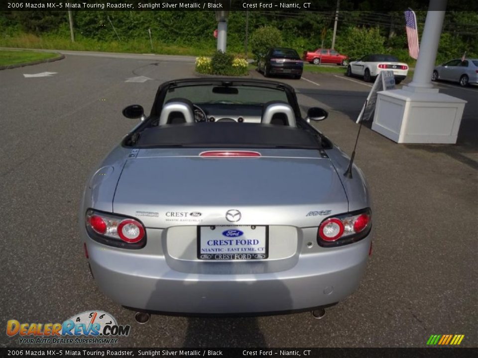 2006 Mazda MX-5 Miata Touring Roadster Sunlight Silver Metallic / Black Photo #6