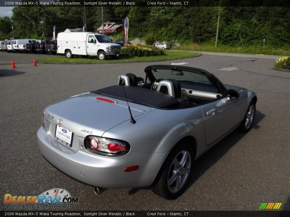 2006 Mazda MX-5 Miata Touring Roadster Sunlight Silver Metallic / Black Photo #7