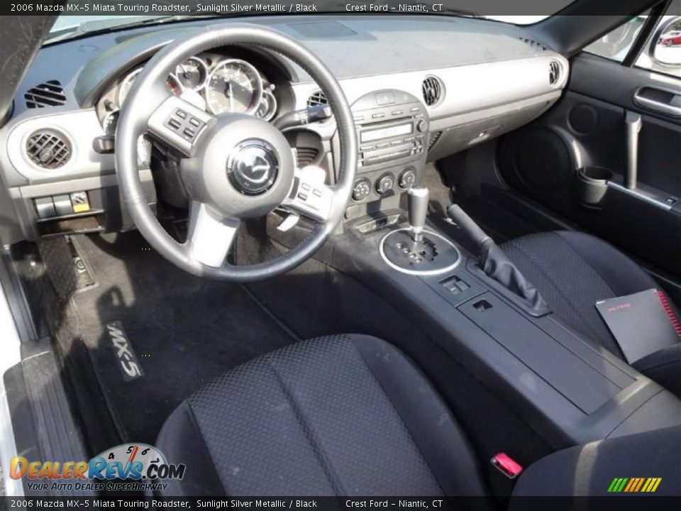 2006 Mazda MX-5 Miata Touring Roadster Sunlight Silver Metallic / Black Photo #10