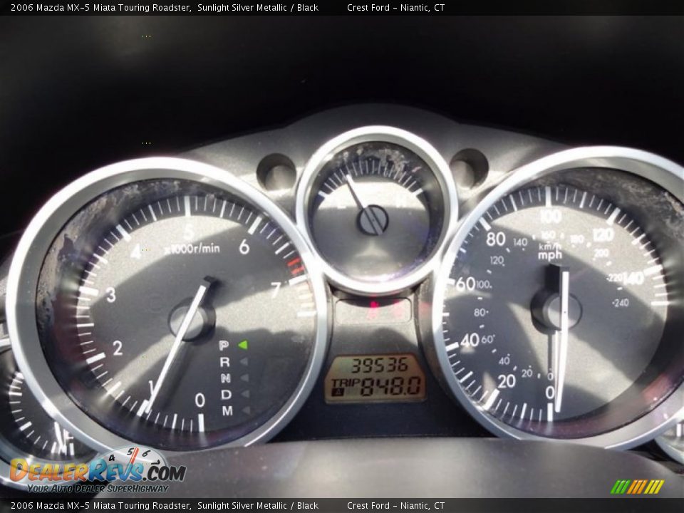 2006 Mazda MX-5 Miata Touring Roadster Sunlight Silver Metallic / Black Photo #12
