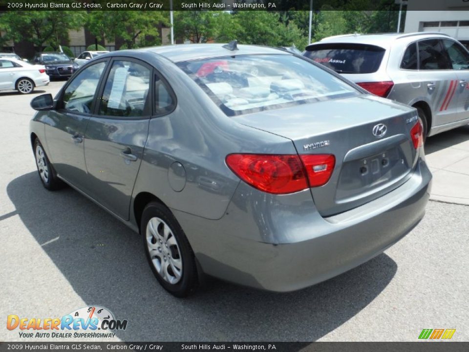 2009 Hyundai Elantra GLS Sedan Carbon Gray / Gray Photo #12