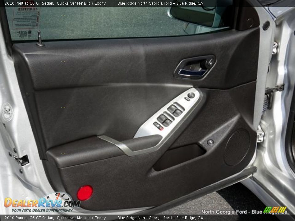 2010 Pontiac G6 GT Sedan Quicksilver Metallic / Ebony Photo #26