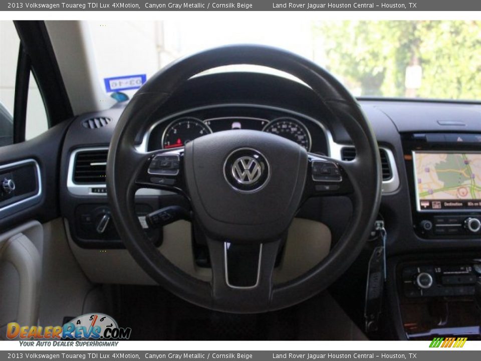2013 Volkswagen Touareg TDI Lux 4XMotion Canyon Gray Metallic / Cornsilk Beige Photo #14