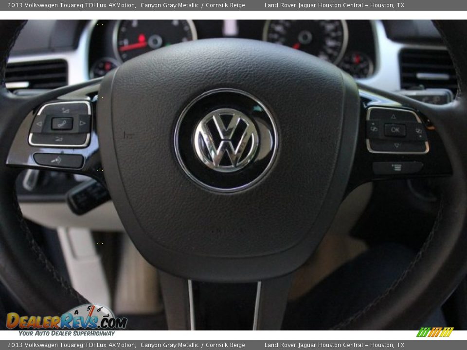 2013 Volkswagen Touareg TDI Lux 4XMotion Canyon Gray Metallic / Cornsilk Beige Photo #15