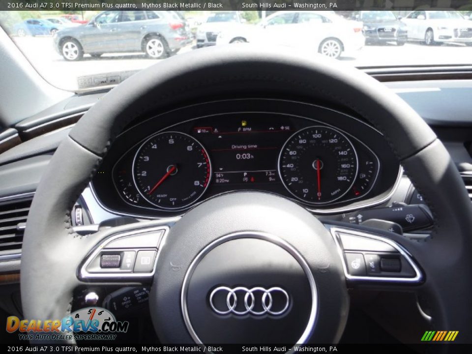 2016 Audi A7 3.0 TFSI Premium Plus quattro Mythos Black Metallic / Black Photo #29