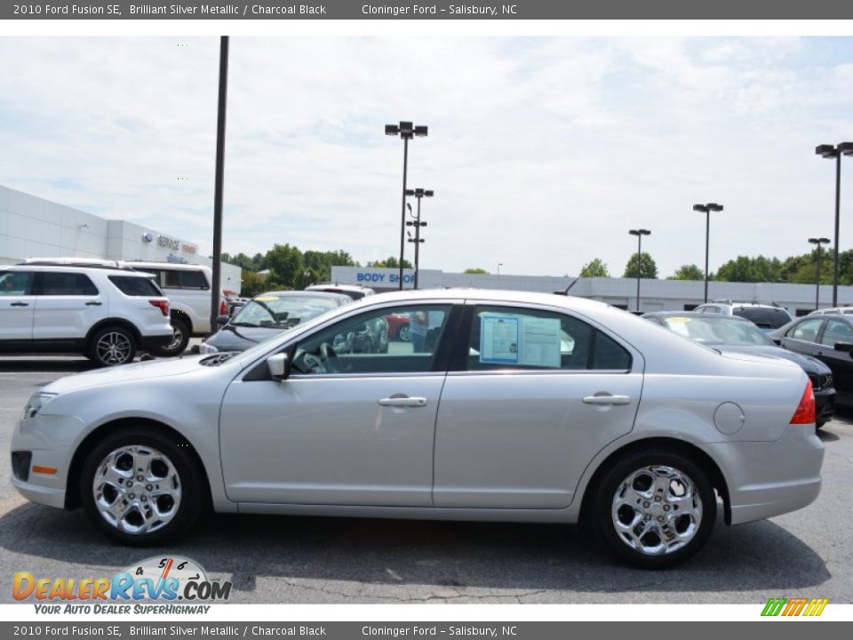 2010 Ford Fusion SE Brilliant Silver Metallic / Charcoal Black Photo #6