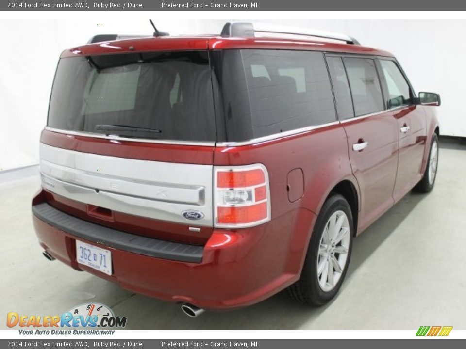 2014 Ford Flex Limited AWD Ruby Red / Dune Photo #6