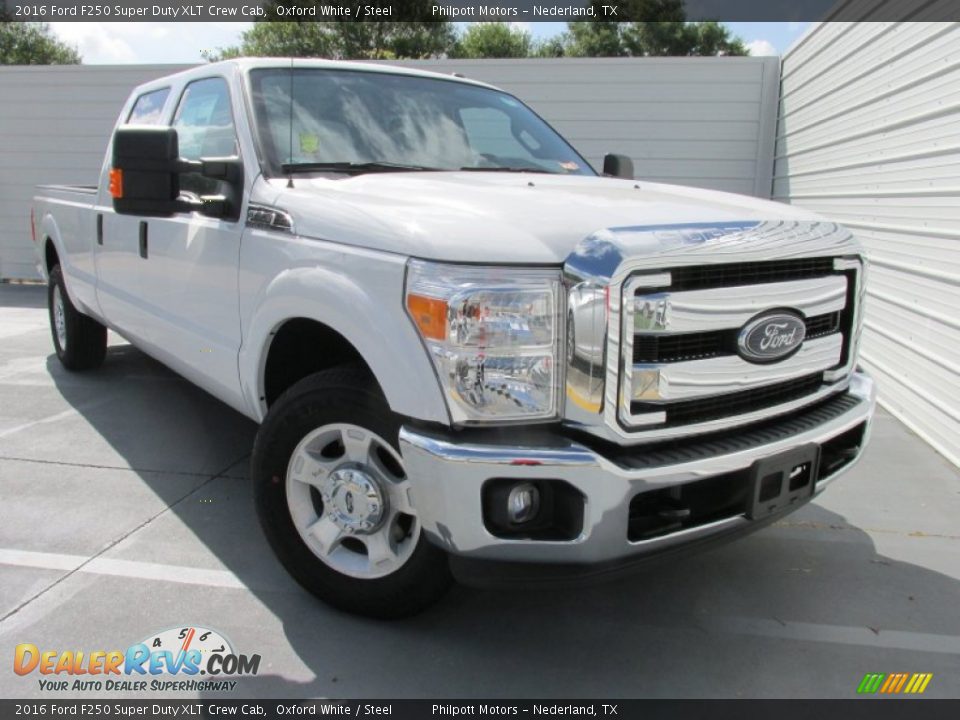 2016 Ford F250 Super Duty XLT Crew Cab Oxford White / Steel Photo #2