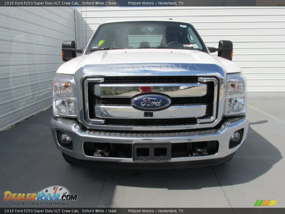 2016 Ford F250 Super Duty XLT Crew Cab Oxford White / Steel Photo #8