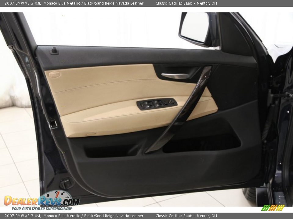 2007 BMW X3 3.0si Monaco Blue Metallic / Black/Sand Beige Nevada Leather Photo #4