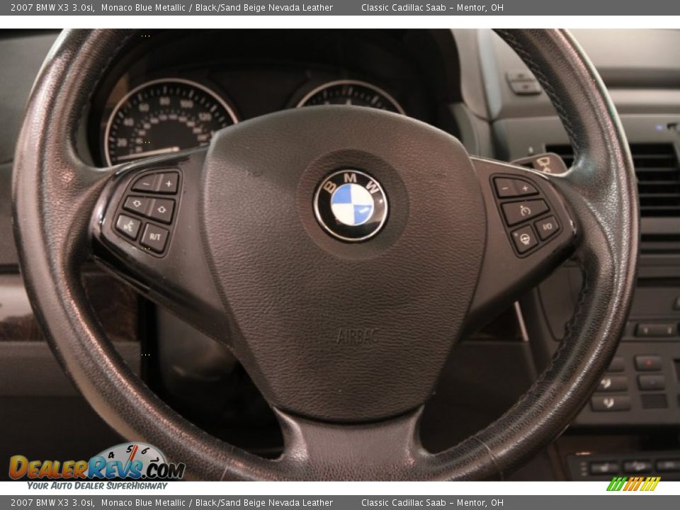 2007 BMW X3 3.0si Monaco Blue Metallic / Black/Sand Beige Nevada Leather Photo #6